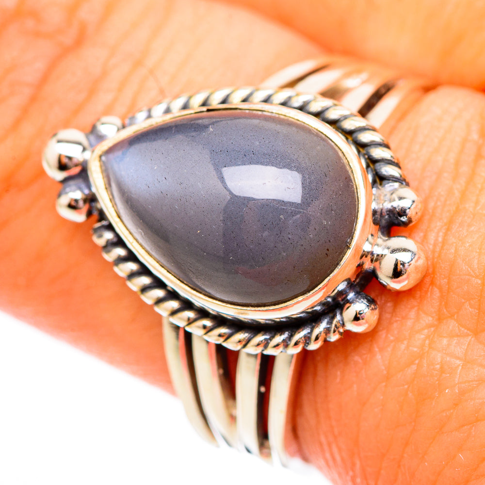 Chocolate Moonstone Rings handcrafted by Anasilvercos - RING116812