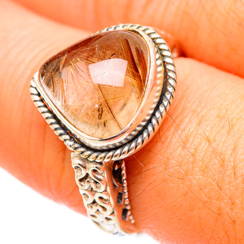 Rutilated Quartz Rings handcrafted by Anasilvercos - RING116825