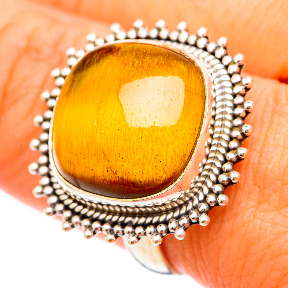 Tiger Eye Rings handcrafted by Anasilvercos - RING116849