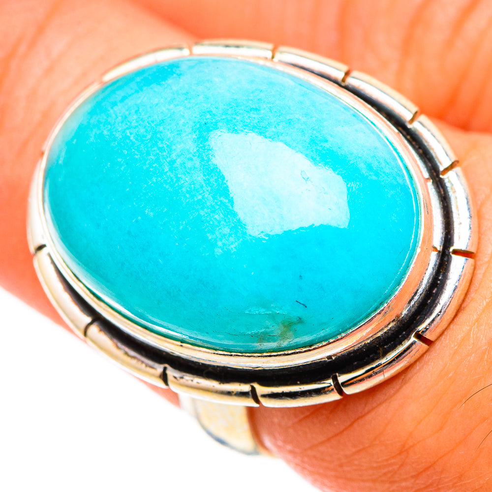 Peruvian Amazonite Rings handcrafted by Anasilvercos - RING116876