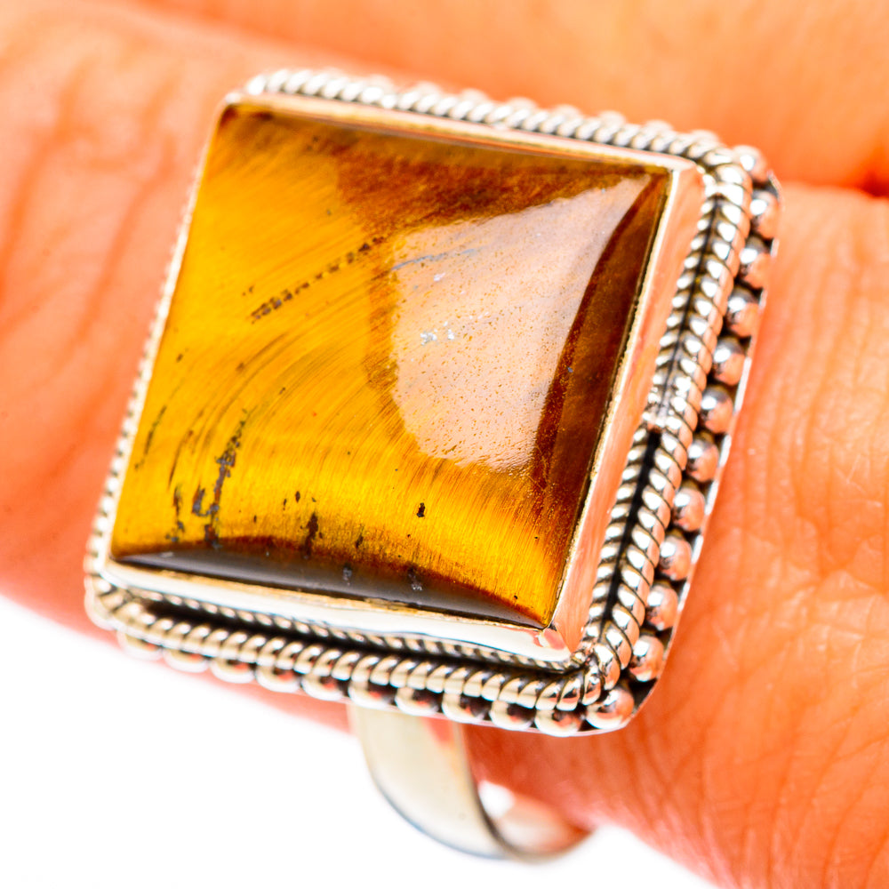 Tiger Eye Rings handcrafted by Anasilvercos - RING116881