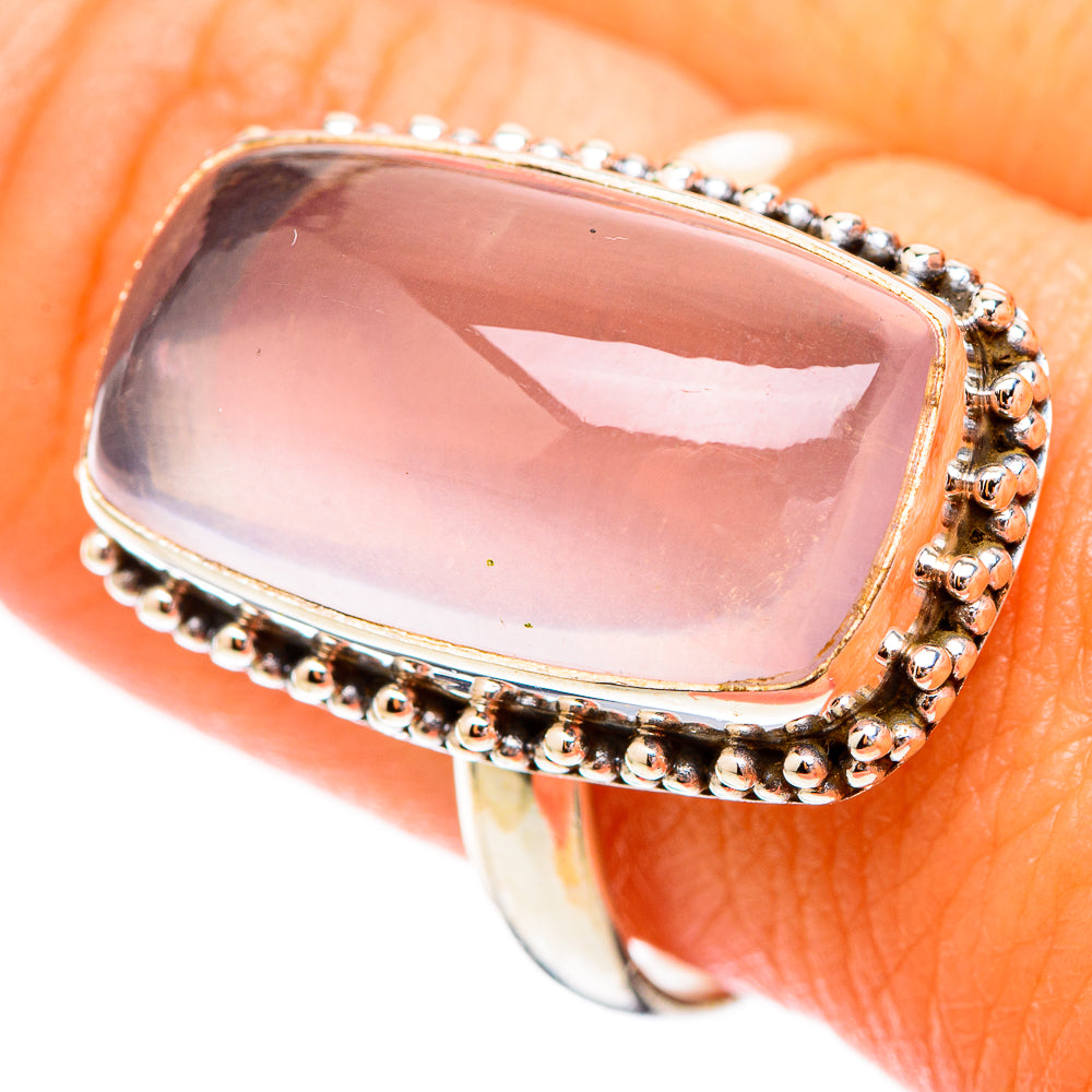 Rose Quartz Rings handcrafted by Anasilvercos - RING116886