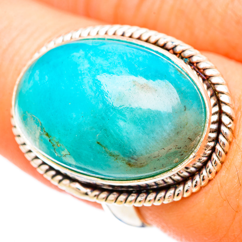 Peruvian Amazonite Rings handcrafted by Anasilvercos - RING116909