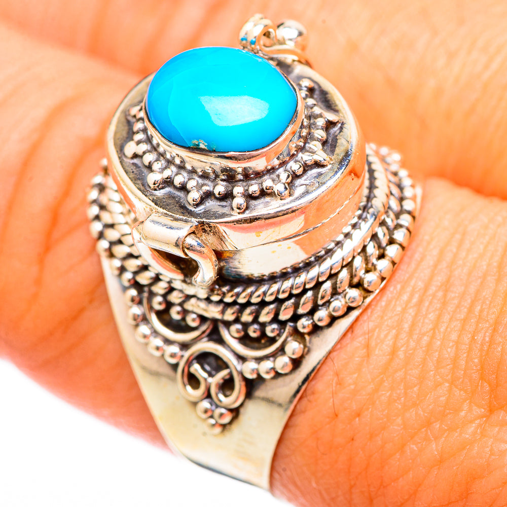 Sleeping Beauty Turquoise Rings handcrafted by Anasilvercos - RING116912