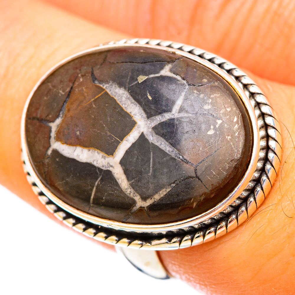 Septarian Geode Rings handcrafted by Anasilvercos - RING116915