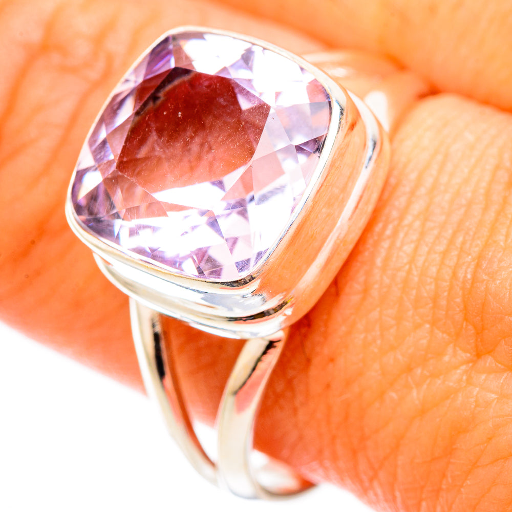 Pink Amethyst Rings handcrafted by Anasilvercos - RING116927