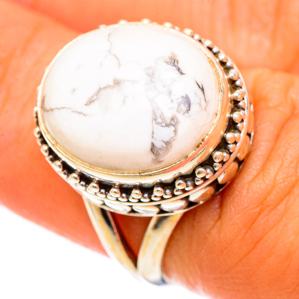 Howlite Rings handcrafted by Anasilvercos - RING116934