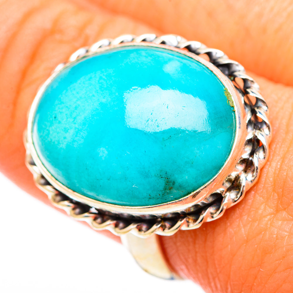 Peruvian Amazonite Rings handcrafted by Anasilvercos - RING116946