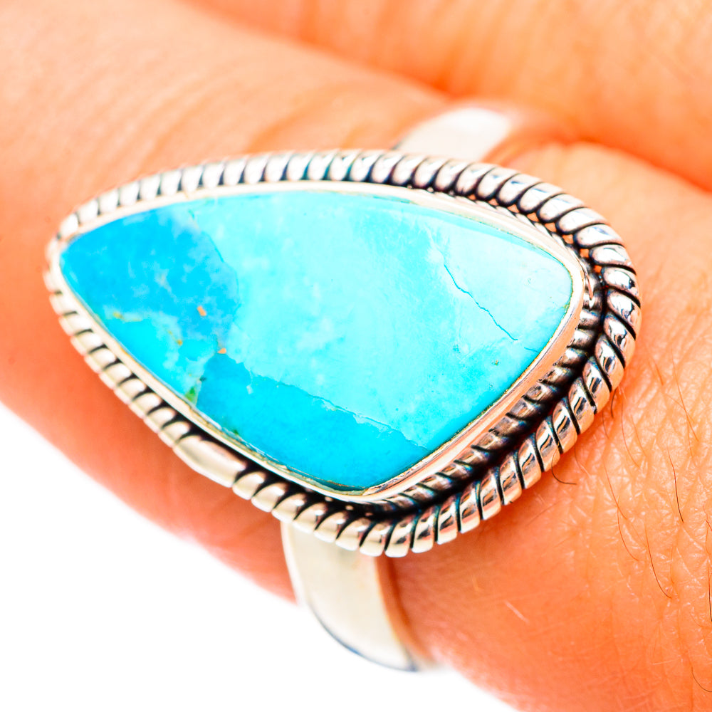 Peruvian Chrysocolla Rings handcrafted by Anasilvercos - RING116947