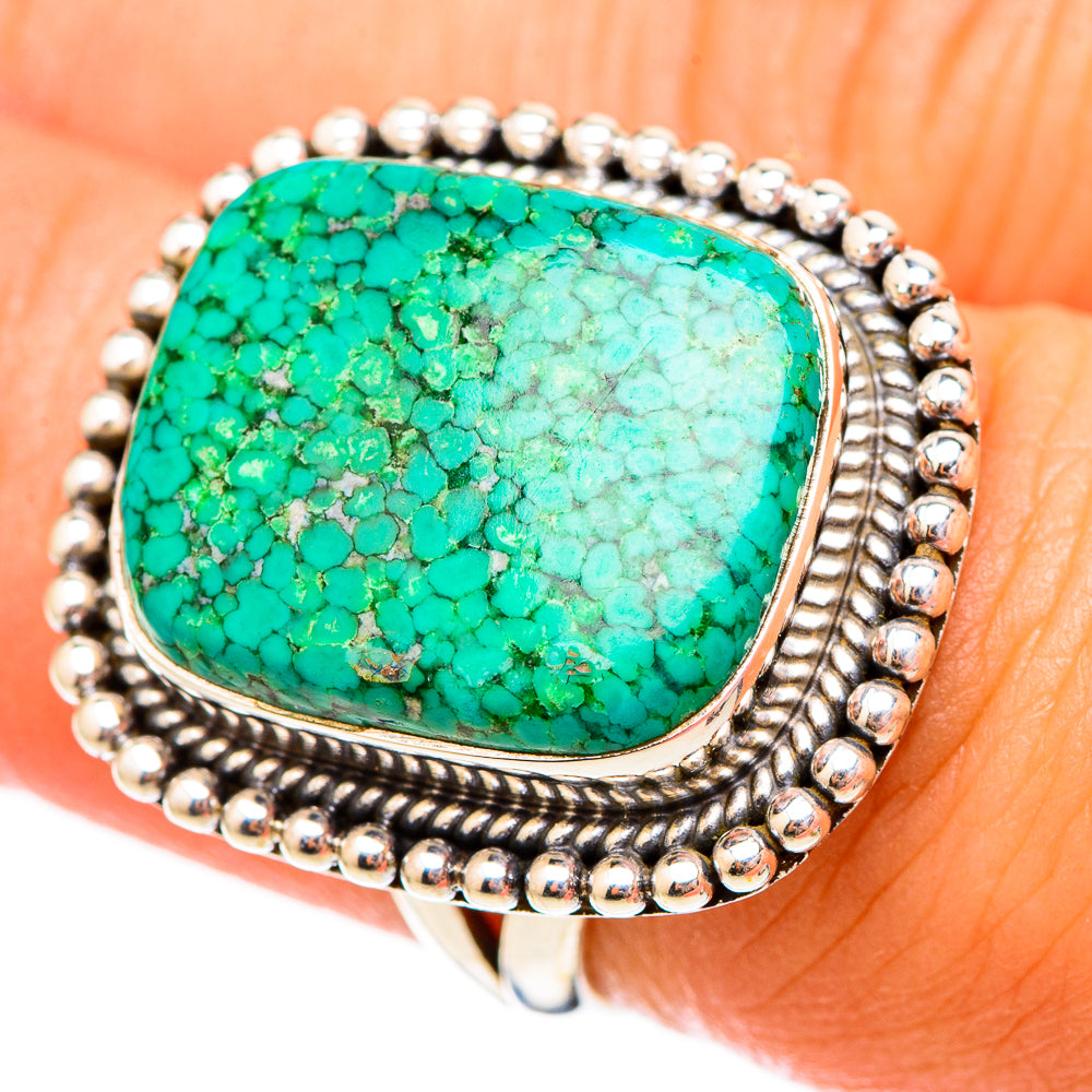 Tibetan Turquoise Rings handcrafted by Anasilvercos - RING116948