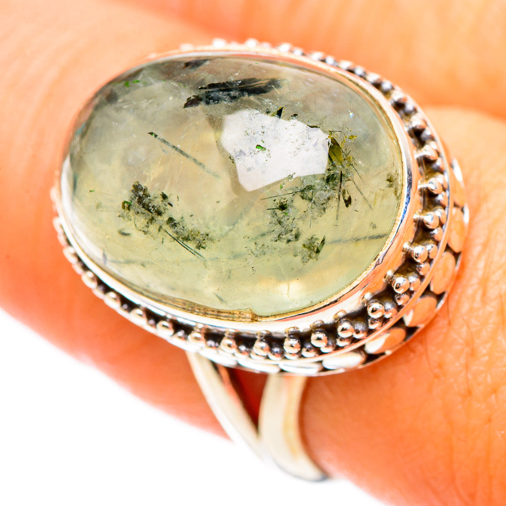 Prehnite Rings handcrafted by Anasilvercos - RING116949
