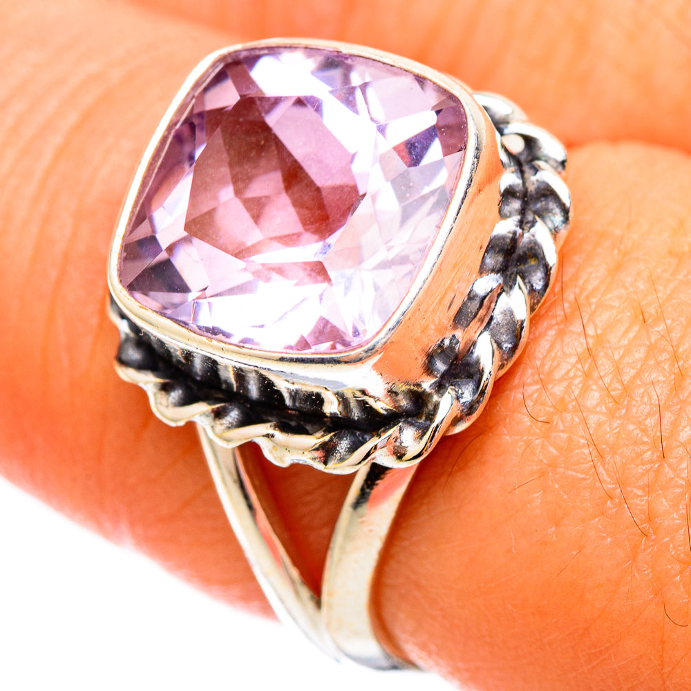 Pink Amethyst Rings handcrafted by Anasilvercos - RING116959