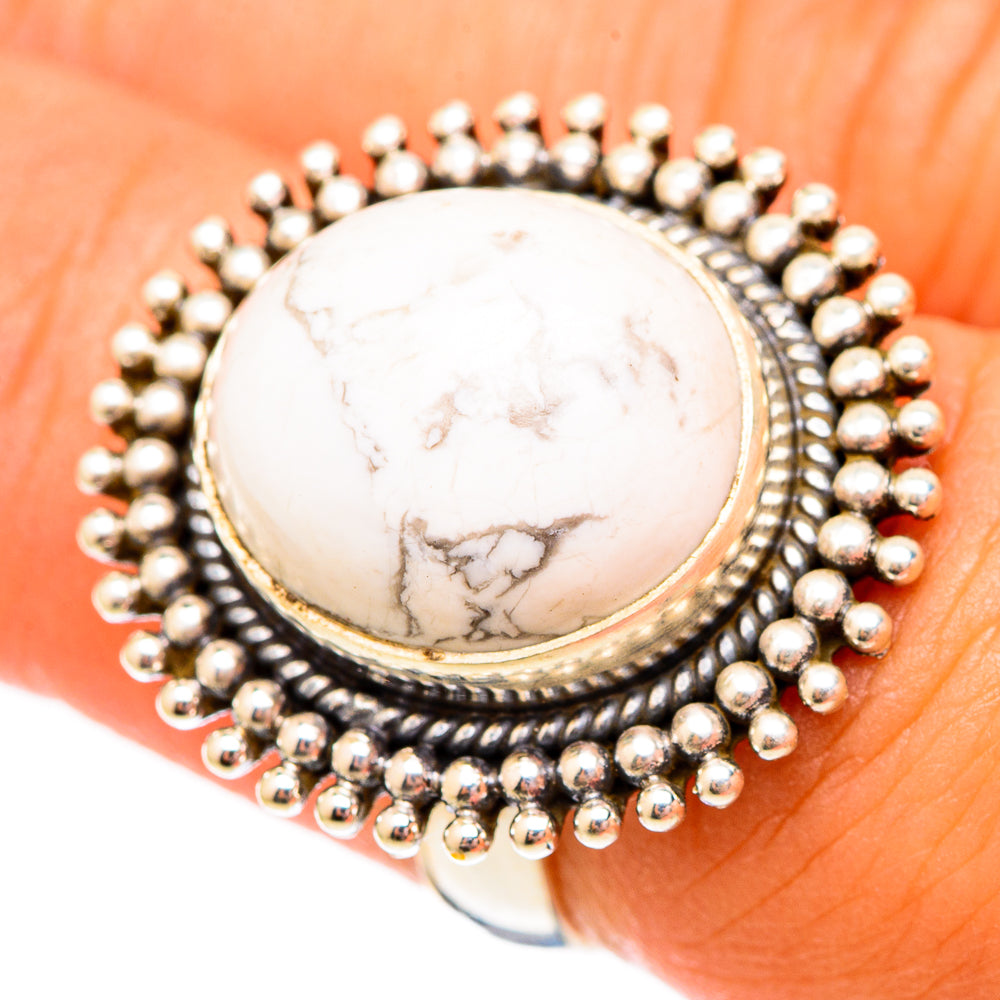 Howlite Rings handcrafted by Anasilvercos - RING116965