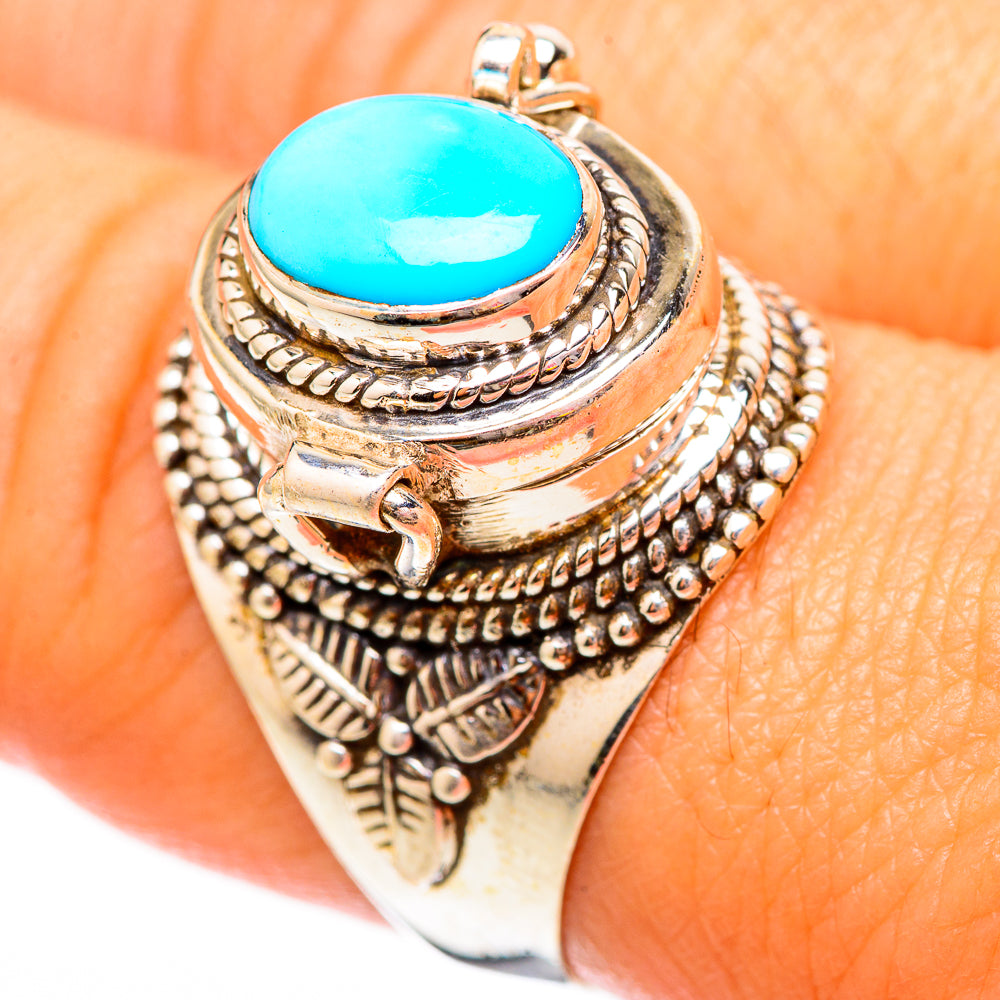 Sleeping Beauty Turquoise Rings handcrafted by Anasilvercos - RING116974