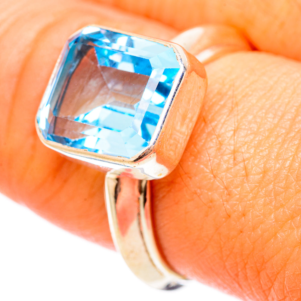 Blue Topaz Rings handcrafted by Anasilvercos - RING116979