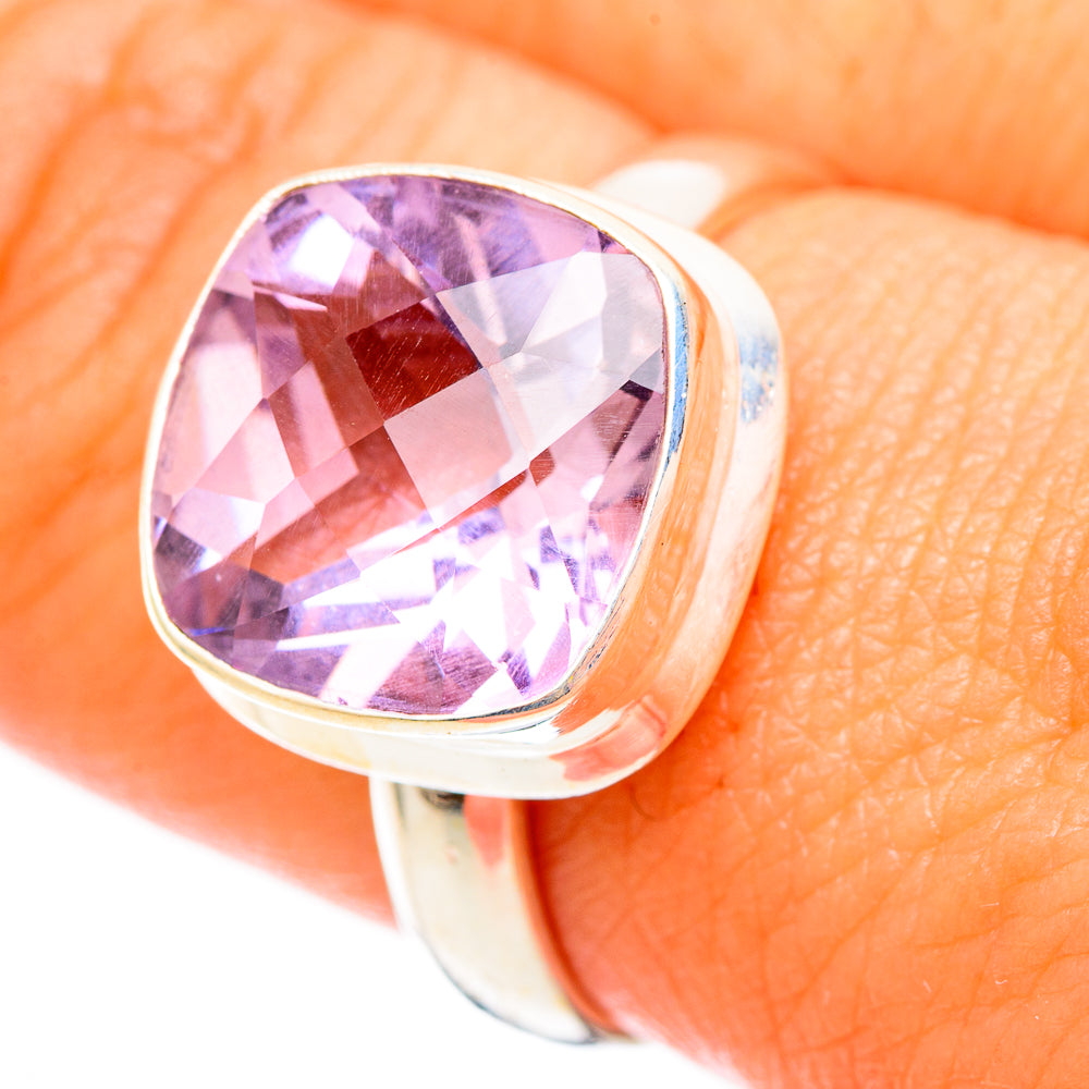Pink Amethyst Rings handcrafted by Anasilvercos - RING116992