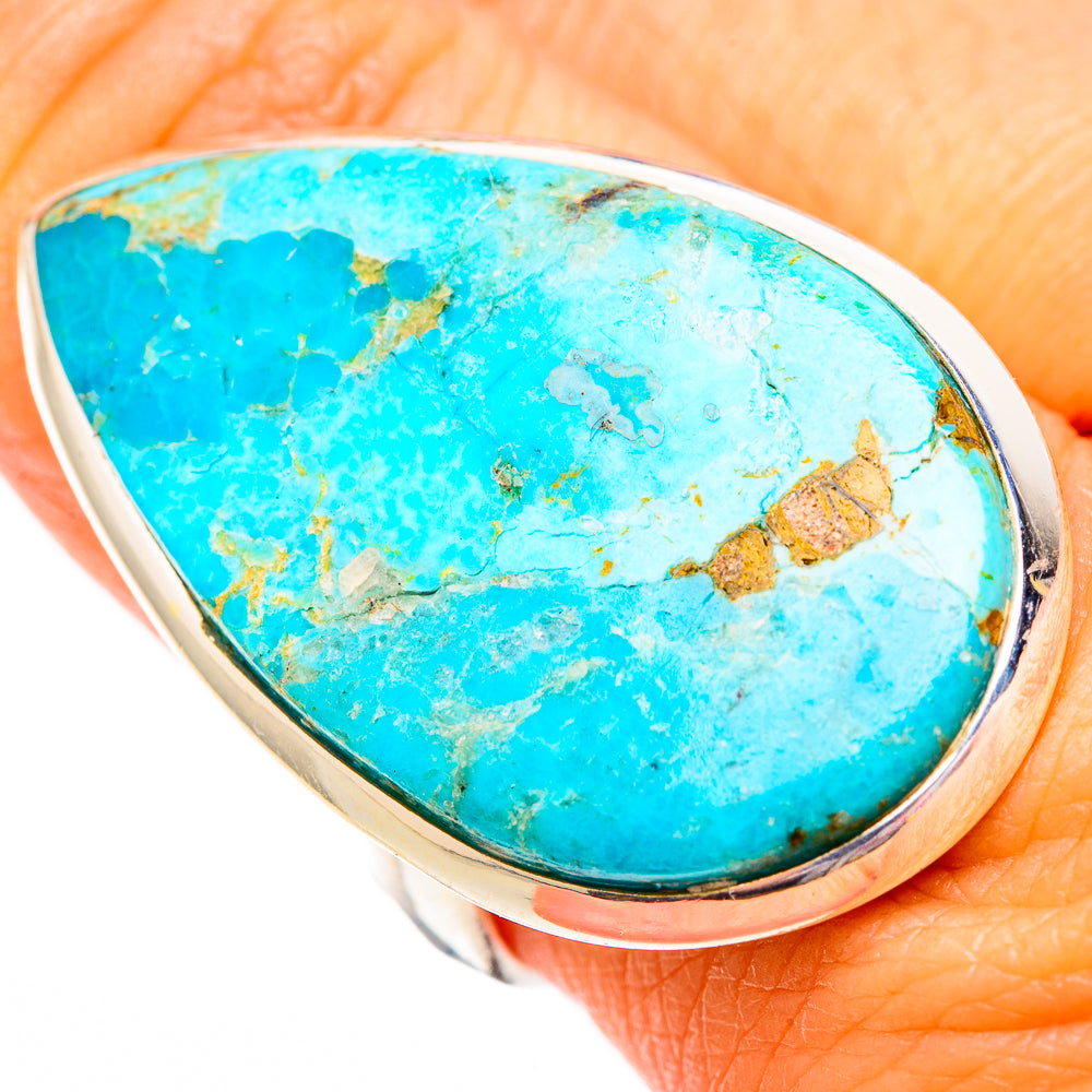 Peruvian Chrysocolla Rings handcrafted by Anasilvercos - RING117044