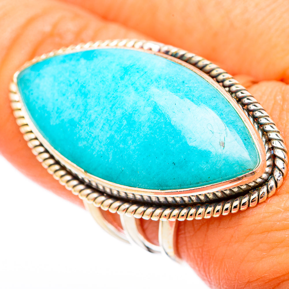 Peruvian Amazonite Rings handcrafted by Anasilvercos - RING117045