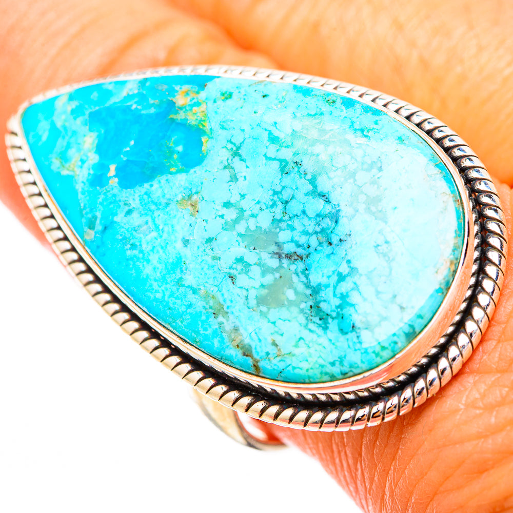 Peruvian Chrysocolla Rings handcrafted by Anasilvercos - RING117046