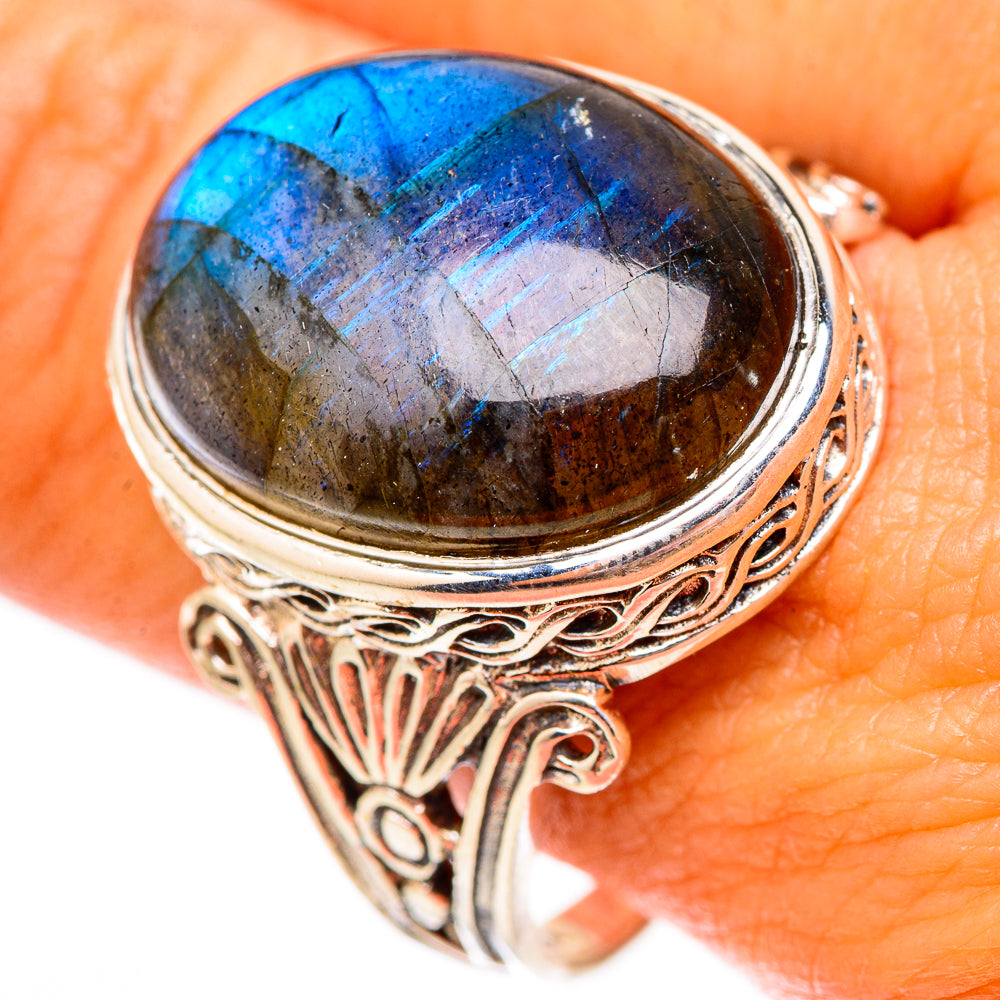 Labradorite Rings handcrafted by Anasilvercos - RING117048