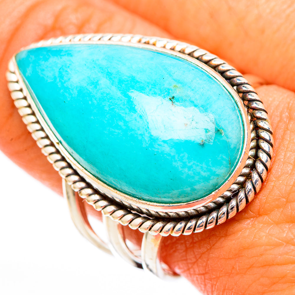 Peruvian Amazonite Rings handcrafted by Anasilvercos - RING117049