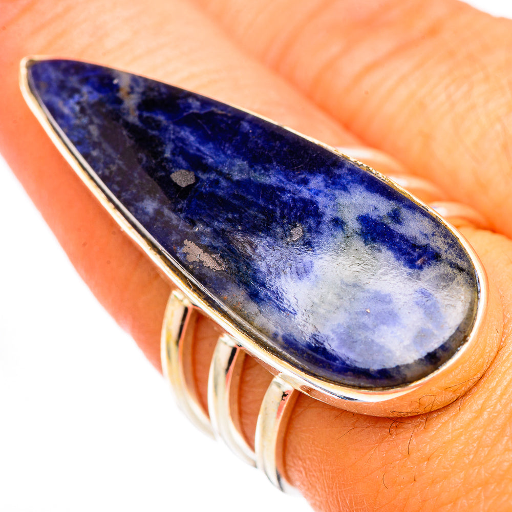 Sodalite Rings handcrafted by Anasilvercos - RING117073