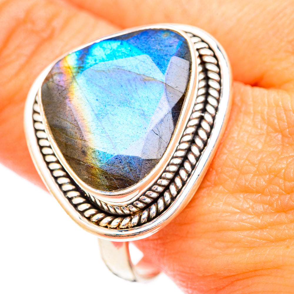 Labradorite Rings handcrafted by Anasilvercos - RING117076
