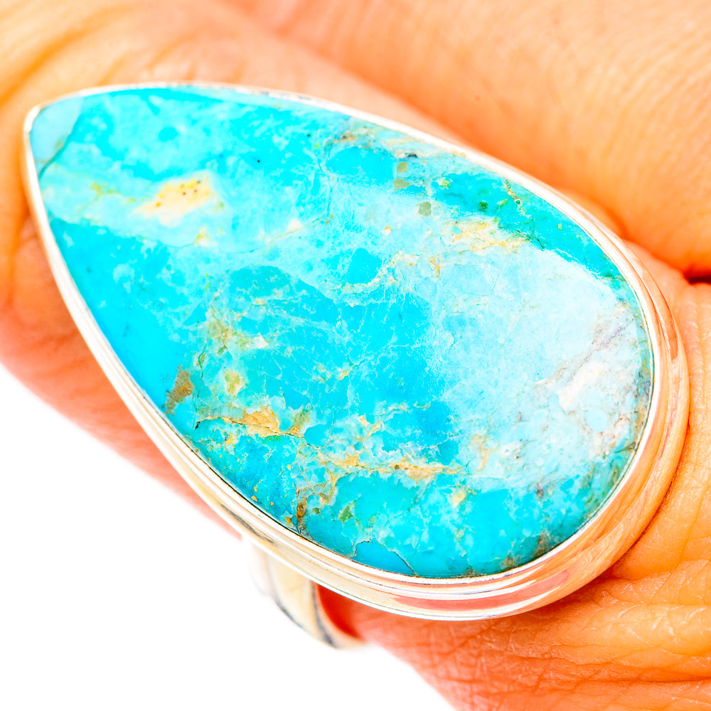 Peruvian Chrysocolla Rings handcrafted by Anasilvercos - RING117079