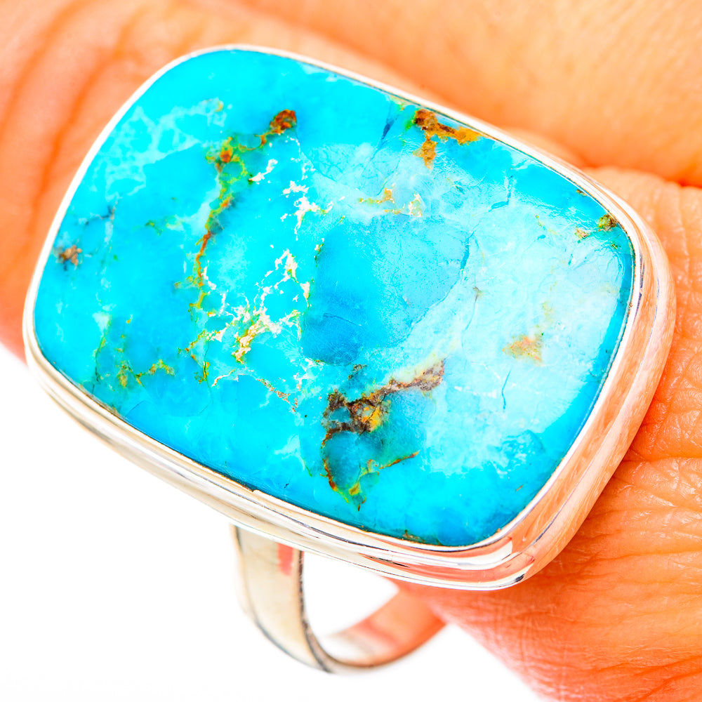 Peruvian Chrysocolla Rings handcrafted by Anasilvercos - RING117080