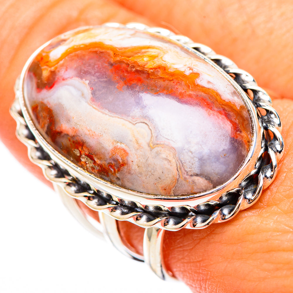 Crazy Lace Agate Rings handcrafted by Anasilvercos - RING117084