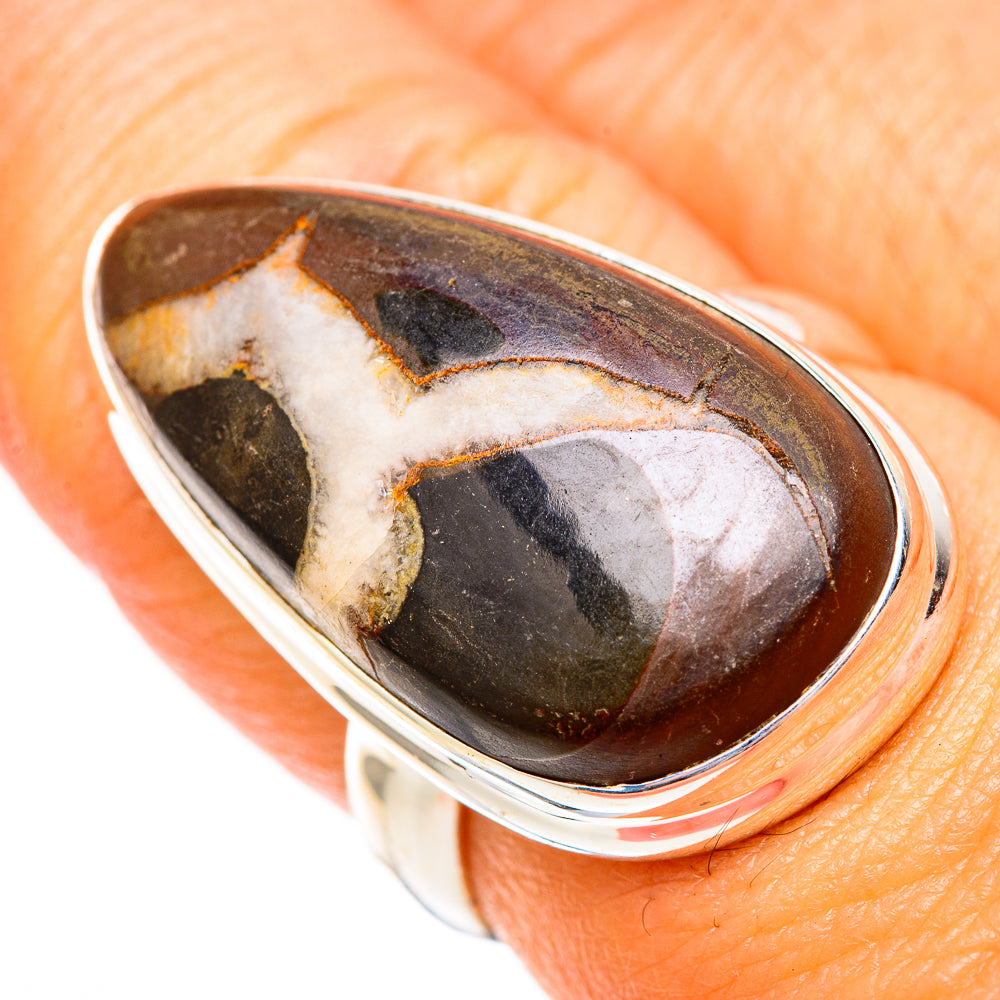Septarian Geode Rings handcrafted by Anasilvercos - RING117086