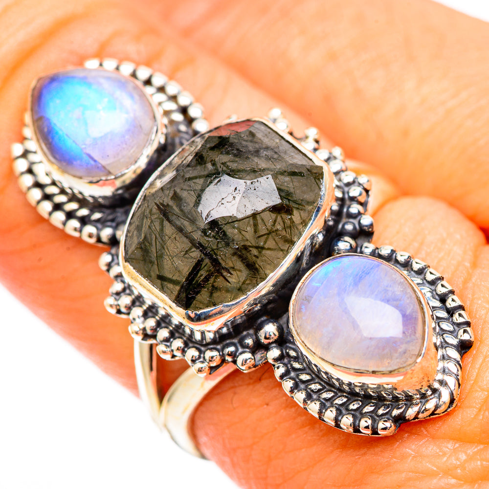 Tourmalinated Quartz Rings handcrafted by Anasilvercos - RING117087
