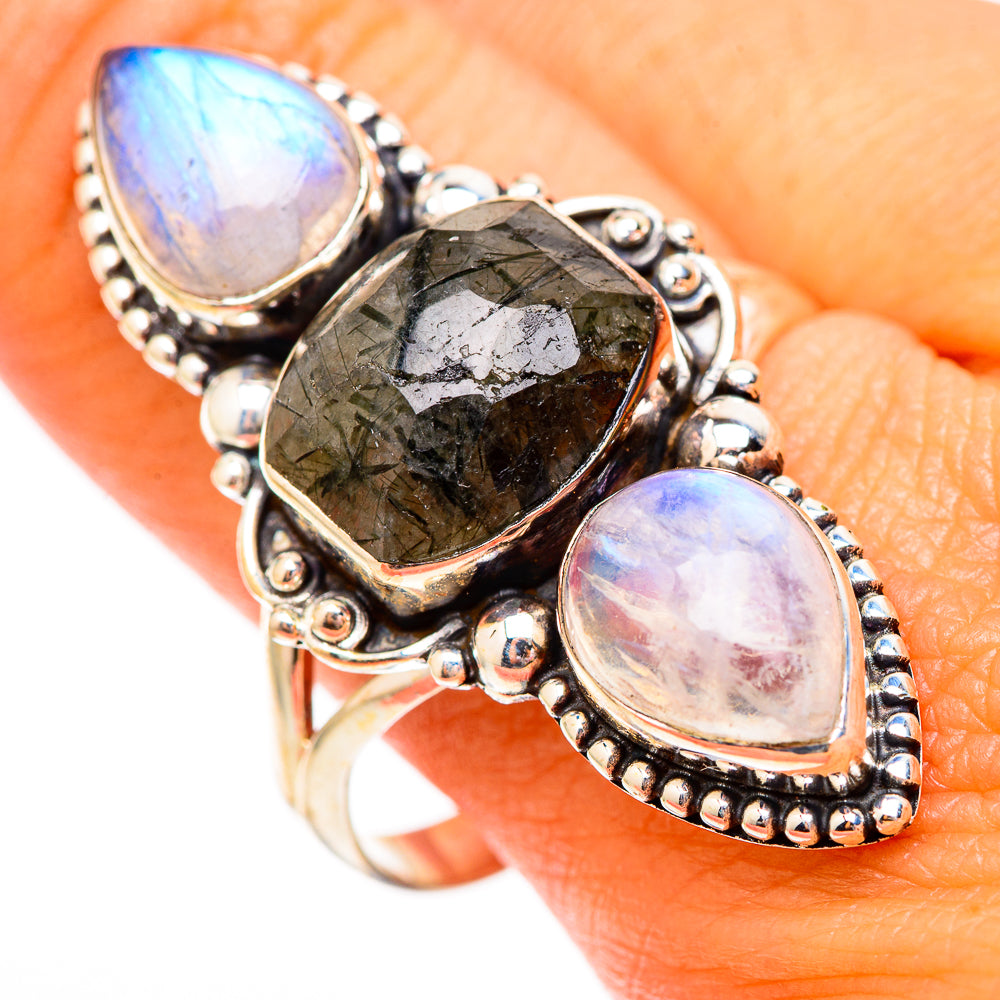 Tourmalinated Quartz Rings handcrafted by Anasilvercos - RING117088