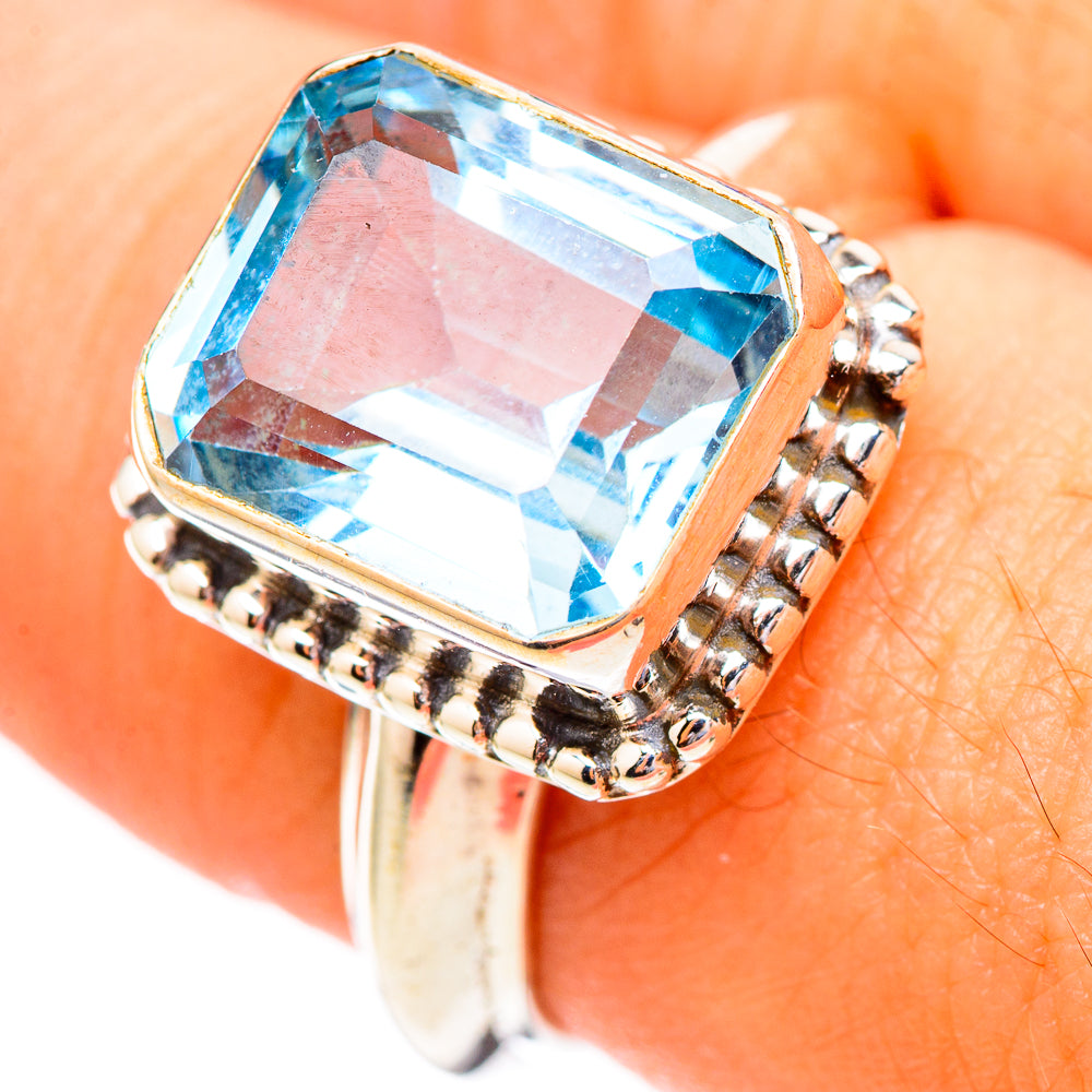 Blue Topaz Rings handcrafted by Anasilvercos - RING117105