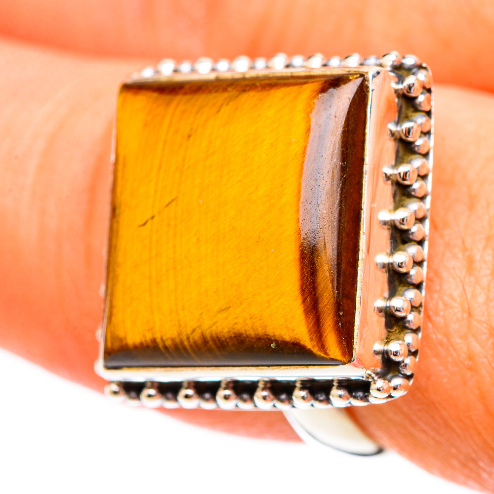 Tiger Eye Rings handcrafted by Anasilvercos - RING117112