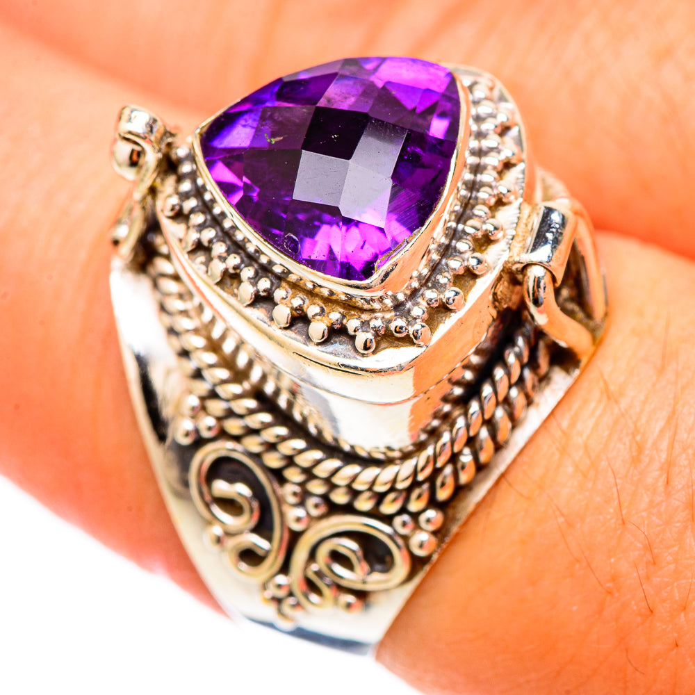 Brazilian Amethyst Rings handcrafted by Anasilvercos - RING117120