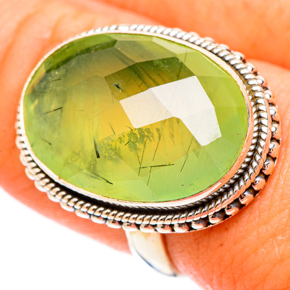 Prehnite Rings handcrafted by Anasilvercos - RING117139