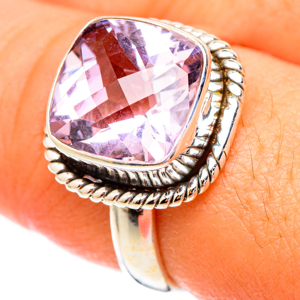 Pink Amethyst Rings handcrafted by Anasilvercos - RING117144