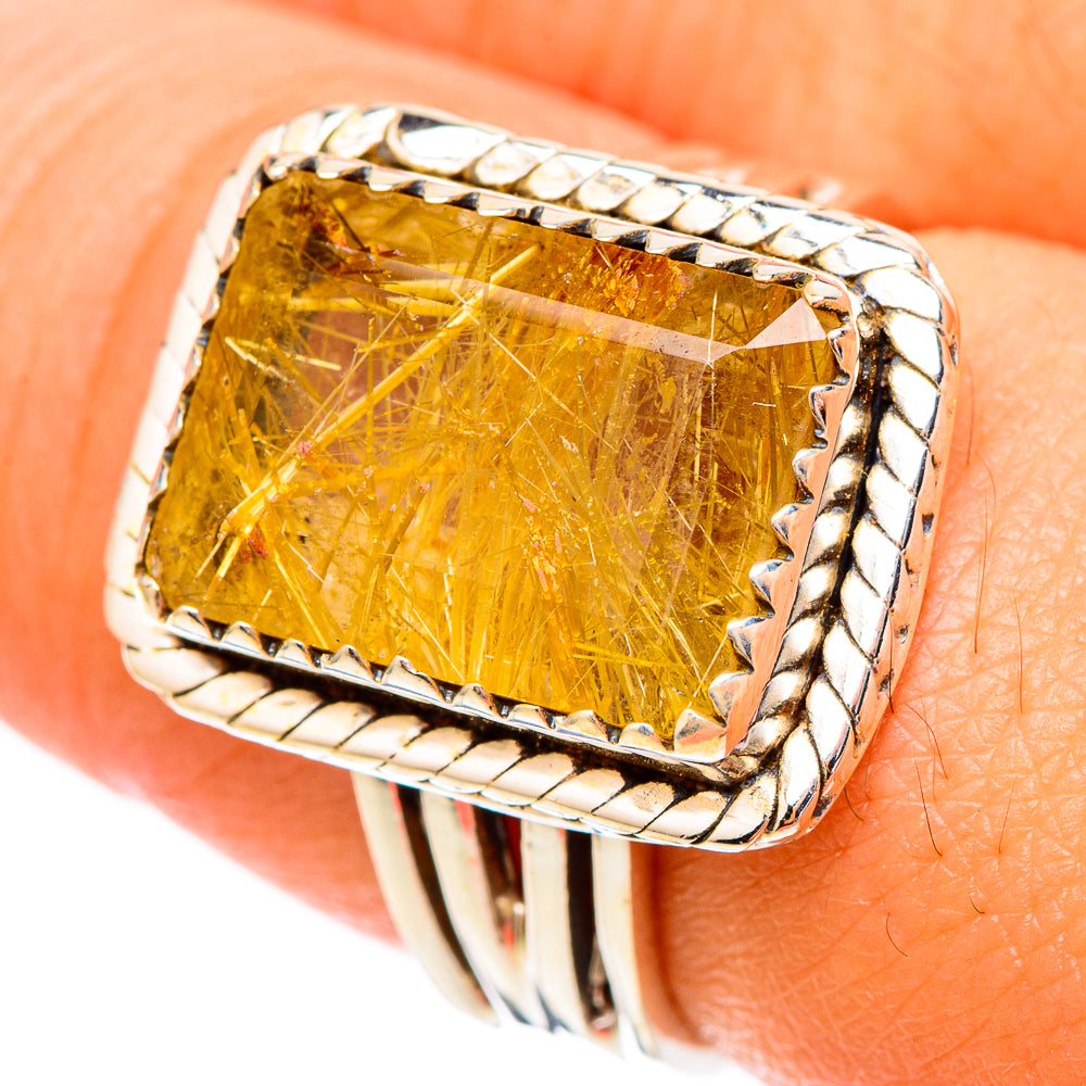 Rutilated Quartz Rings handcrafted by Anasilvercos - RING117148