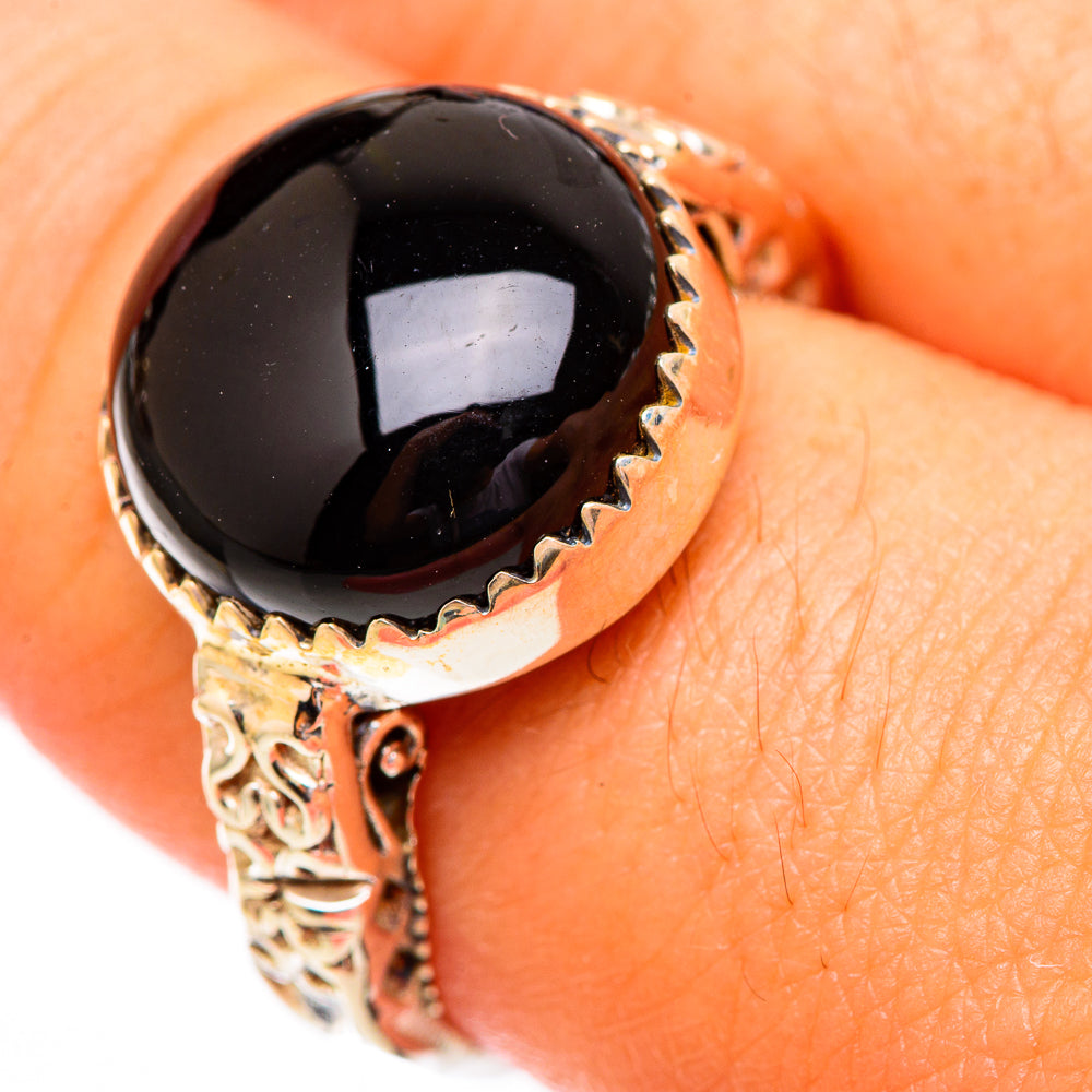 Black Onyx Rings handcrafted by Anasilvercos - RING117150