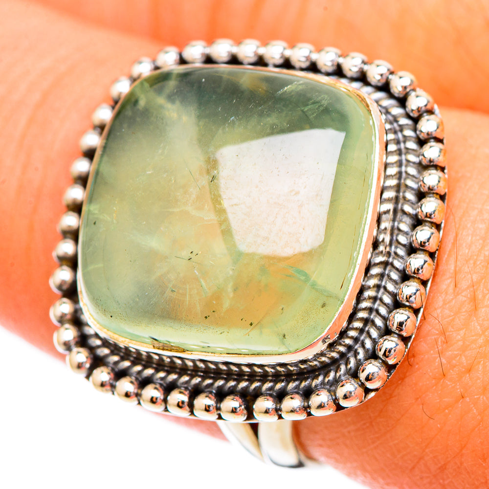 Prehnite Rings handcrafted by Anasilvercos - RING117167