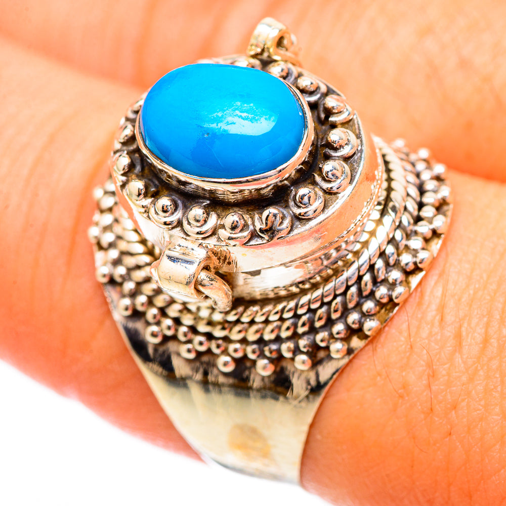 Sleeping Beauty Turquoise Rings handcrafted by Anasilvercos - RING117176