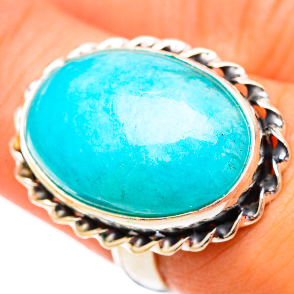 Peruvian Amazonite Rings handcrafted by Anasilvercos - RING117179