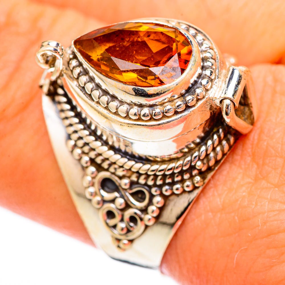 Mandarin Citrine Rings handcrafted by Anasilvercos - RING117185