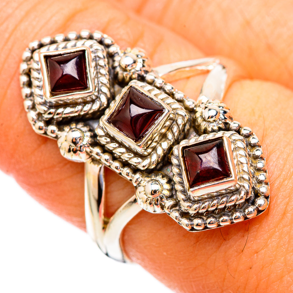 Garnet Rings handcrafted by Anasilvercos - RING117186