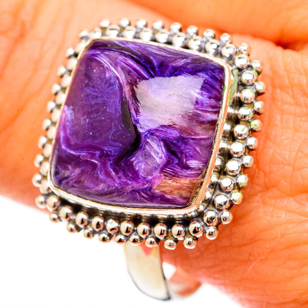 Charoite Rings handcrafted by Anasilvercos - RING117188
