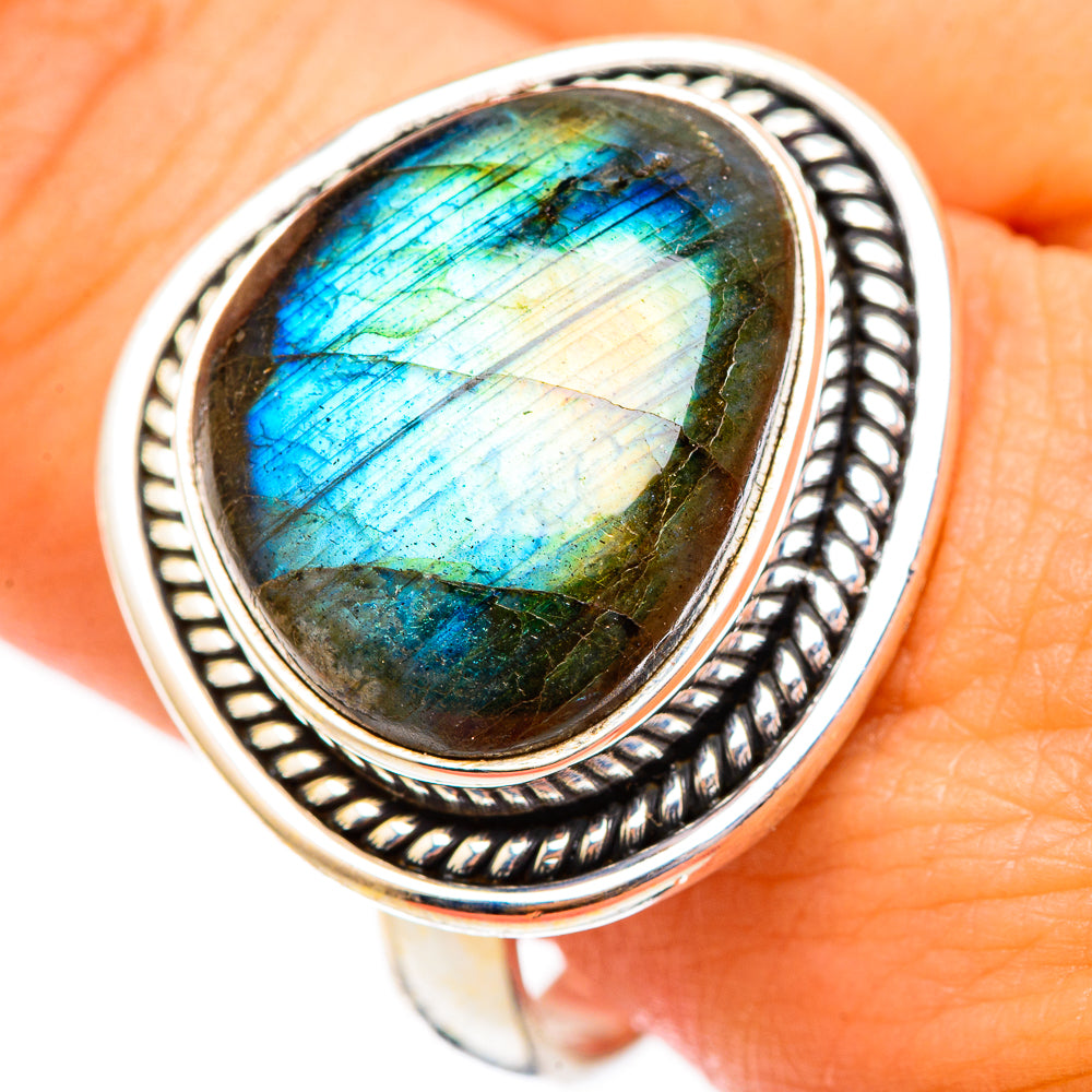 Labradorite Rings handcrafted by Anasilvercos - RING117198