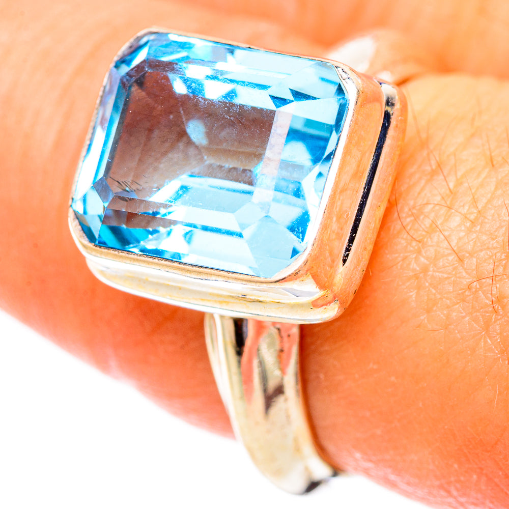 Blue Topaz Rings handcrafted by Anasilvercos - RING117204