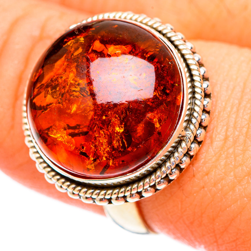 Baltic Amber Rings handcrafted by Anasilvercos - RING117211