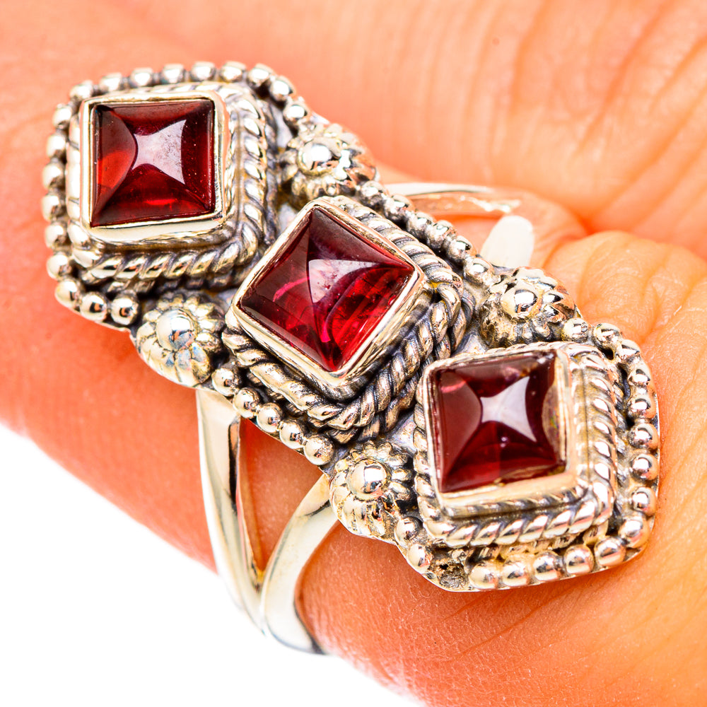 Garnet Rings handcrafted by Anasilvercos - RING117213
